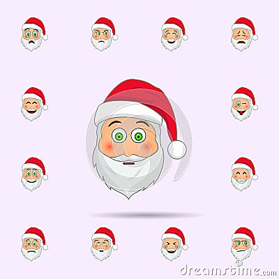 Santa Clause in bewilderment emoji icon. Santa claus Emoji icons universal set for web and mobile Stock Photo