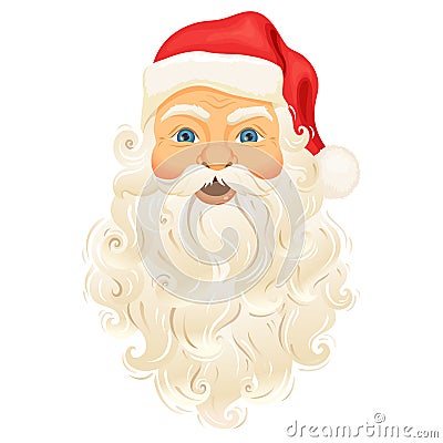 Santa Clause face Vector Illustration