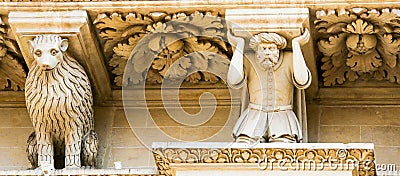 Santa Croce baroque church in Lecce Stock Photo