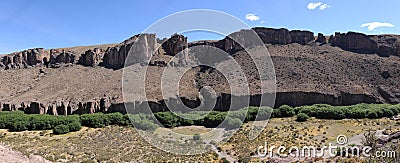 santa cruz argentina cayon with geological formation jurasic park on the triasic Stock Photo