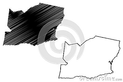 Santa Cruz Cabralia municipality Bahia state, Municipalities of Brazil, Federative Republic of Brazil map vector illustration, Vector Illustration