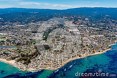 Santa Cruz California Aerial View Stock Photo