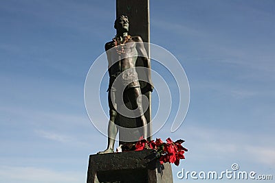 Memorial monument for surfers Editorial Stock Photo