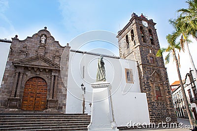 Santa Cruz de La Palma Plaza de Espana Iglesia Stock Photo