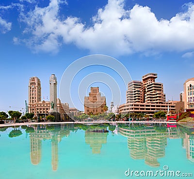 Santa Cruz de Tenerife in Plaza de Espana lake Stock Photo