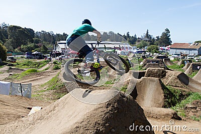 Santa Cruz Mountain Bike Festival - Post Office Jumps Editorial Stock Photo