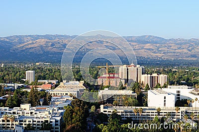 Diablo mountains and San Jose Stock Photo
