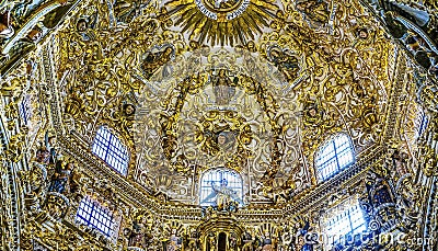 Templo Santa Domingo Church Chapel Rosary Puebla Mexico Editorial Stock Photo