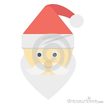 Santa Face Color Vector icon Easily modify or edit Stock Photo