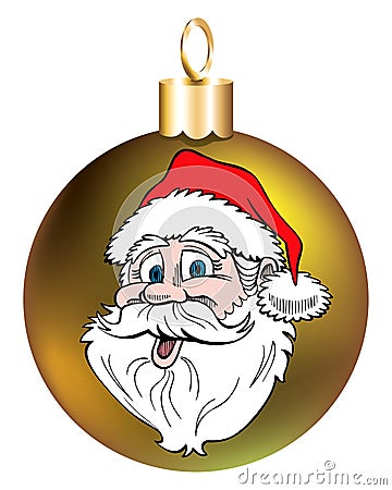 Santa Face Ornament Vector Illustration