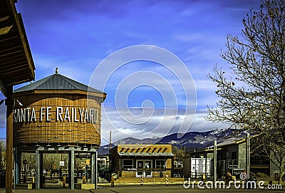 Santa Fe Railyard Businesses Editorial Stock Photo