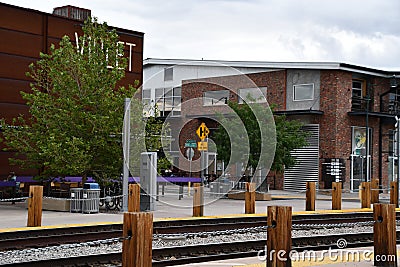 Santa Fe Railyard in Santa Fe, New Mexico Editorial Stock Photo