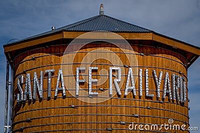 Santa Fe Railyard water tank Editorial Stock Photo