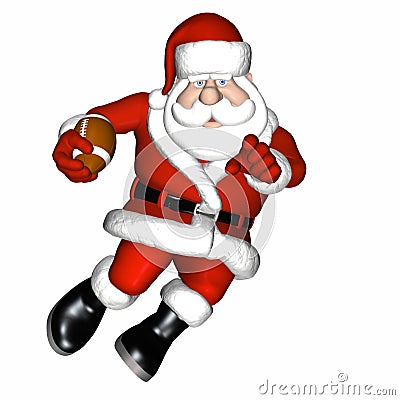 Santa Football 2 Stock Photo