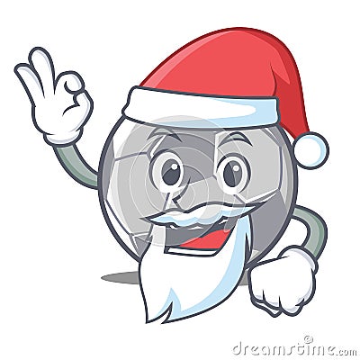 Santa football character cartoon style Vector Illustration