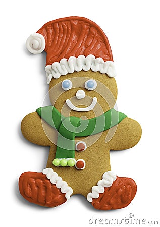 Santa Gingerbread Cookie Stock Photo