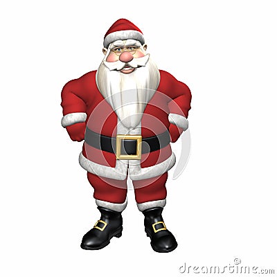 Santa with Hands on Hips Stock Photo