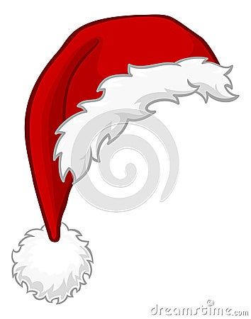 Santa Hat Christmas Cartoon Design Element Vector Illustration