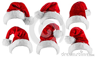 Santa hat collection Stock Photo