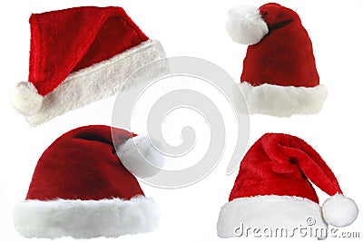 Santa Hats Stock Photo