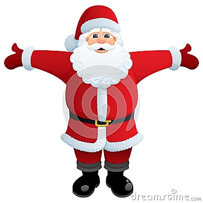 Santa Hug Vector Illustration