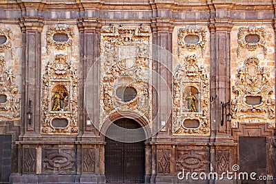 Santa isabel church Zaragoza Spain outdoor facade Stock Photo