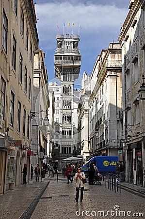 Santa justa elevator Editorial Stock Photo