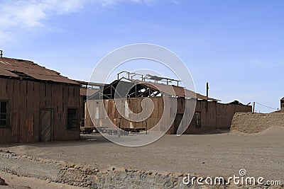 Santa Laura Humberstone saltpetre processing plant, Iquique, Chile Editorial Stock Photo