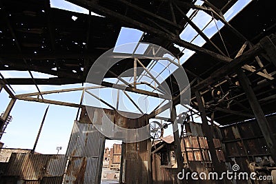Santa Laura Humberstone saltpetre processing plant, Iquique, Chile Editorial Stock Photo