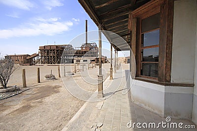 Santa Laura Humberstone saltpetre processing plant, Iquique, Chile Editorial Stock Photo