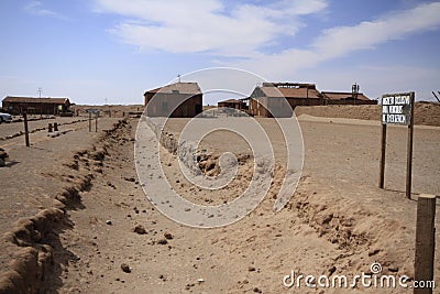 Santa Laura Humberstone saltpetre processing plant, Iquique, Chile Editorial Stock Photo