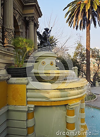 Santa Lucia Hill in Santiago de Chile Editorial Stock Photo