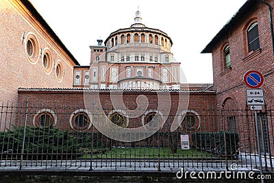 Santa maria alle grazie church milan,milano expo2015 Stock Photo