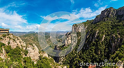 Santa Maria de Montserrat abbey Stock Photo