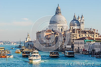 Santa Maria della Salute basilica in Venice, Italy Editorial Stock Photo