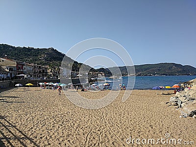 Santa Maria di Castellabate - Punta dell`Inferno beach Editorial Stock Photo