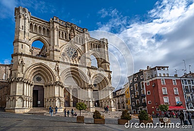 Santa Maria and San Julian Cathedral of Cuenca, Spain Editorial Stock Photo