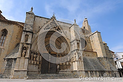 Santa MarÃ­a la Mayor Archpriestal Church, Morella Stock Photo