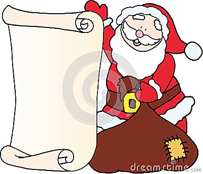 Santa - message letter for Santa Claus Stock Photo