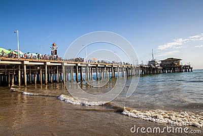 Santa Monica Pier Editorial Stock Photo