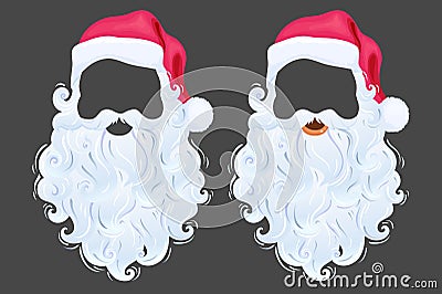 Santa photo props Vector Illustration