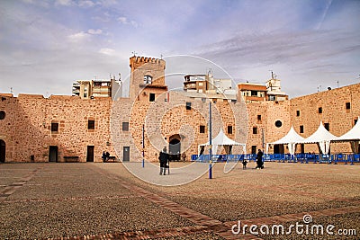Fortress castle of the fishing village of Santa Pola, Spain Editorial Stock Photo