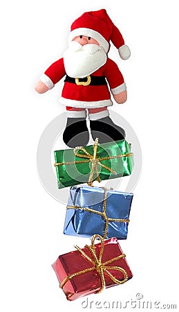 Santa With Presents Stock Photo