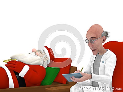 Santa at the Psychologist Stock Photo