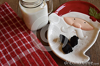 Santa`s coal for naughty boys and girls Stock Photo