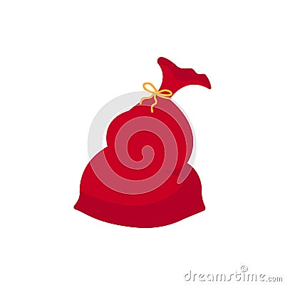 Santa`s Gifts bag Vector Illustration