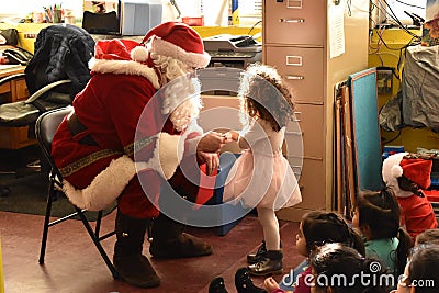 Santa`s Magical Moment Editorial Stock Photo