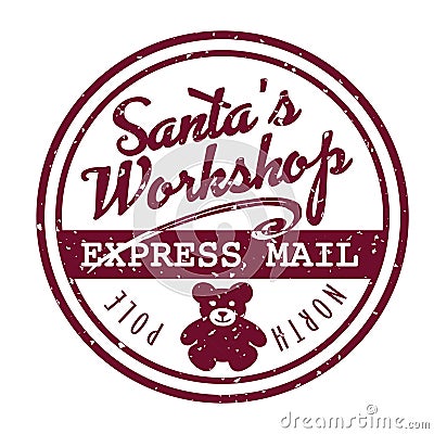 Santa's Workshop North Pole Express Mail Seal Postmark Stock Photo