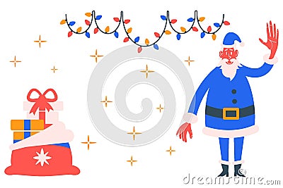 Santa says Hi Stock Photo