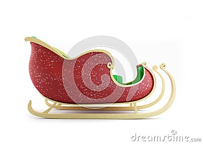 Santa Sleigh 3d Illustrations Stock Photo